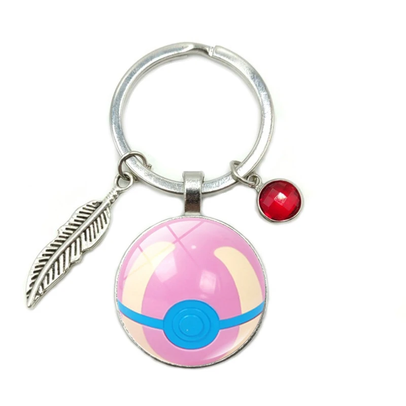 Pokemon Pikachu Anime Glass Crystal Alloy Keychain Pokemon Pikachu Anime Glass Crystal Alloy Keychain