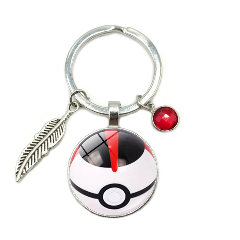 Pokemon Pikachu Anime Glass Crystal Alloy Keychain Pokemon Pikachu Anime Glass Crystal Alloy Keychain