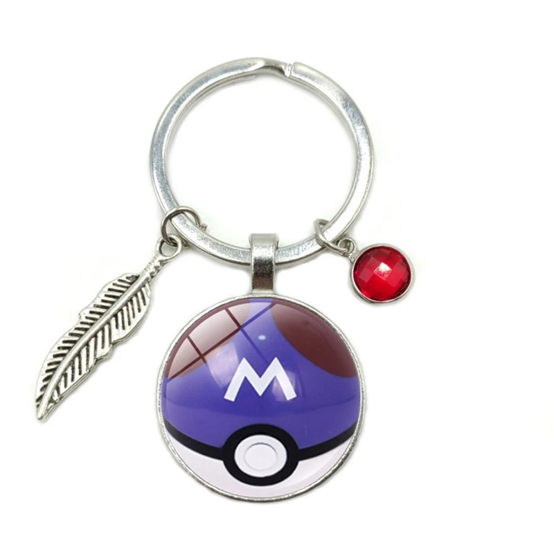 Pokemon Pikachu Anime Glass Crystal Alloy Keychain Pokemon Pikachu Anime Glass Crystal Alloy Keychain
