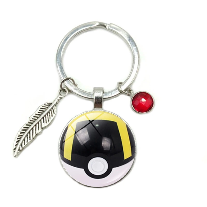 Pokemon Pikachu Anime Glass Crystal Alloy Keychain Pokemon Pikachu Anime Glass Crystal Alloy Keychain