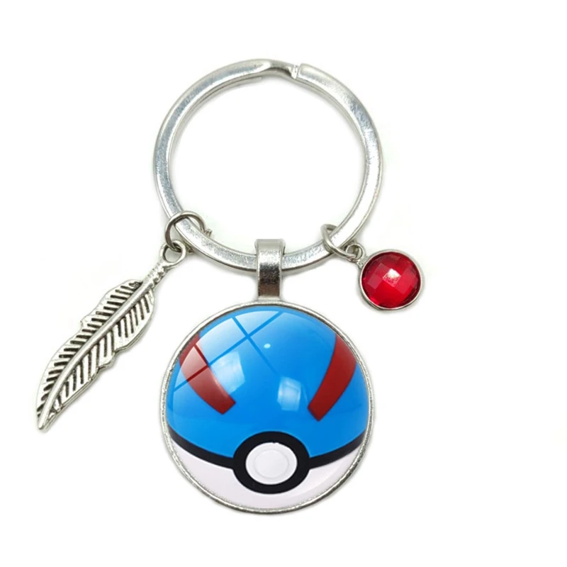 Pokemon Pikachu Anime Glass Crystal Alloy Keychain Pokemon Pikachu Anime Glass Crystal Alloy Keychain