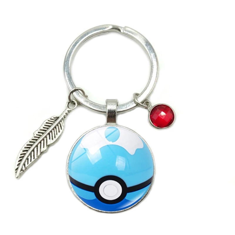 Pokemon Pikachu Anime Glass Crystal Alloy Keychain Pokemon Pikachu Anime Glass Crystal Alloy Keychain
