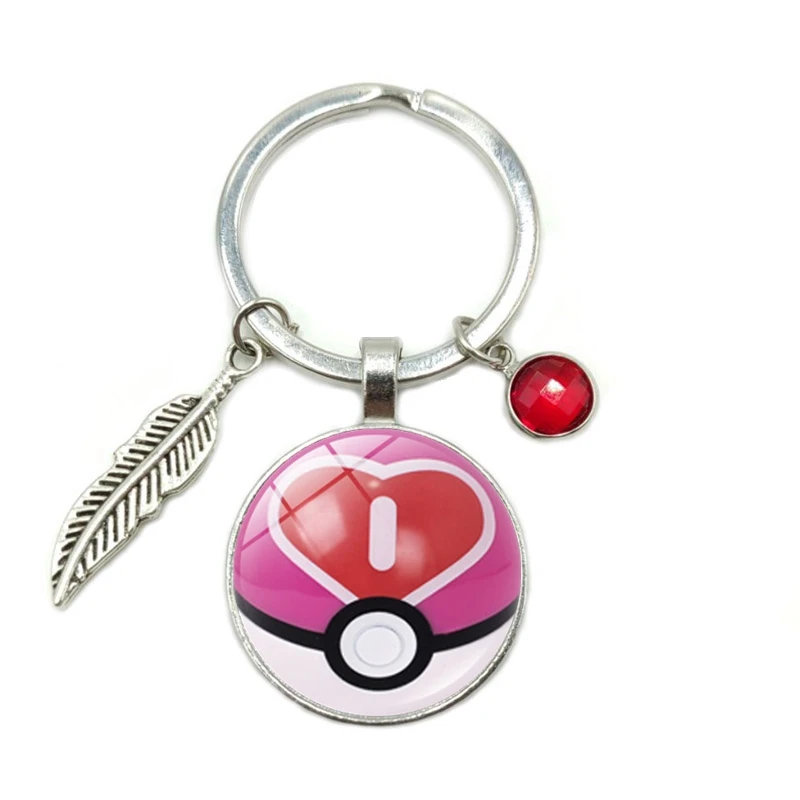 Pokemon Pikachu Anime Glass Crystal Alloy Keychain Pokemon Pikachu Anime Glass Crystal Alloy Keychain