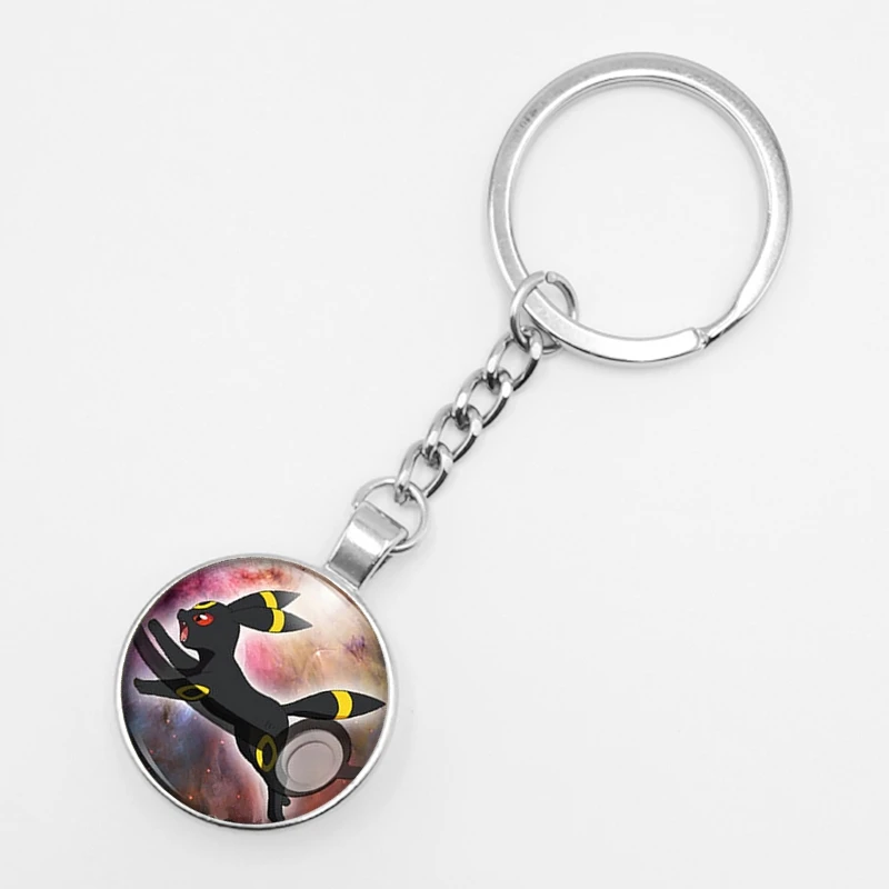 Pokemon Mini Squirtle Eevee Vulpix Pikachu Anime Glass Keyring