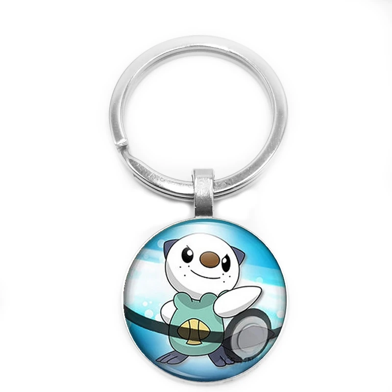 Pokemon Vulpix Vaporeon Pokeball Leafeon Anime Glass Dome Keychain