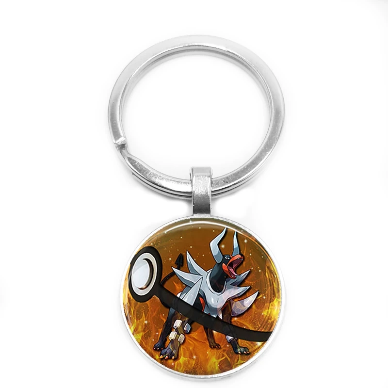 Pokemon Vulpix Vaporeon Pokeball Leafeon Anime Glass Dome Keychain