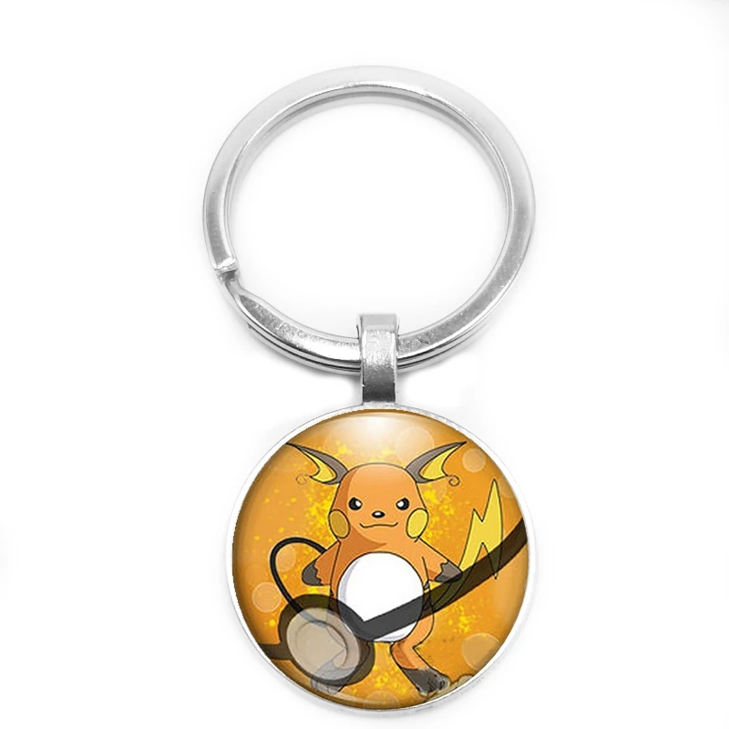 Pokemon Vulpix Vaporeon Pokeball Leafeon Anime Glass Dome Keychain