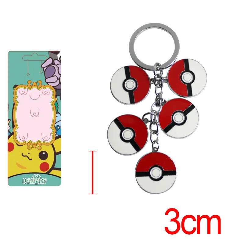 Pokemon Pikachu, Piplup, Gengar, Clefairy, Togepi, Pokeball Cartoon Metal Keychain