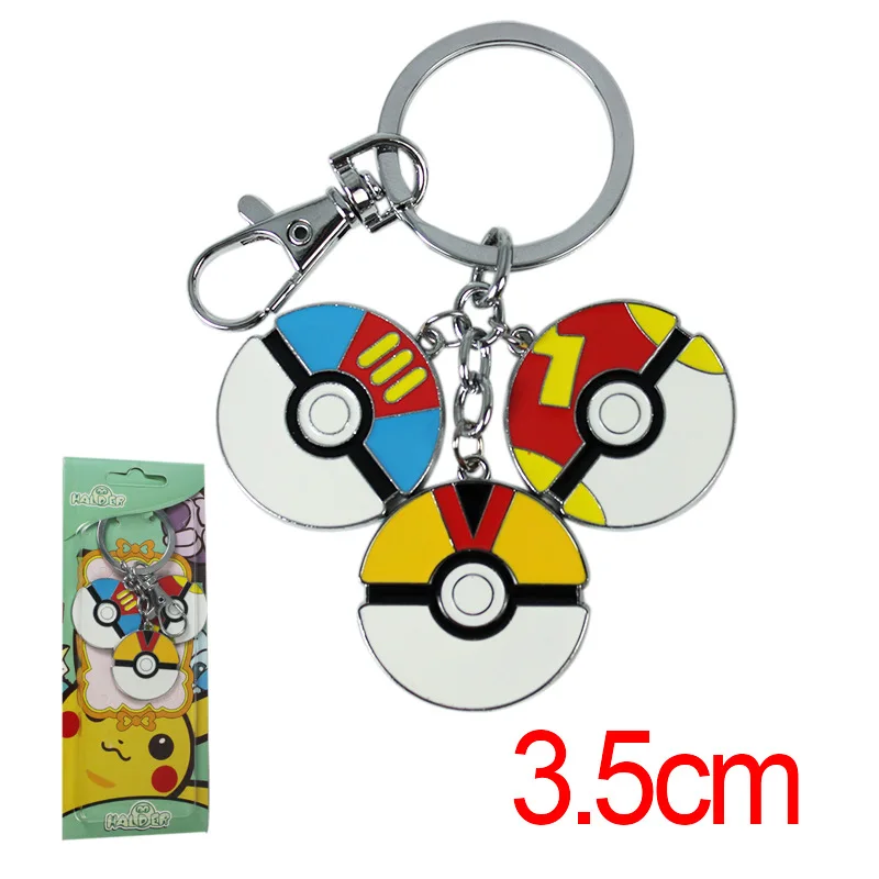 Pokemon Pikachu, Piplup, Gengar, Clefairy, Togepi, Pokeball Cartoon Metal Keychain
