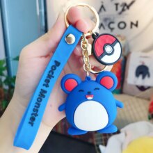 Pokemon Pocket Monsters Pikachu 3D Anime Figure PVC Keychain Pokemon Pocket Monsters Pikachu 3D Anime Figure PVC Keychain