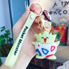 Pokemon Pocket Monsters Pikachu 3D Anime Figure PVC Keychain Pokemon Pocket Monsters Pikachu 3D Anime Figure PVC Keychain