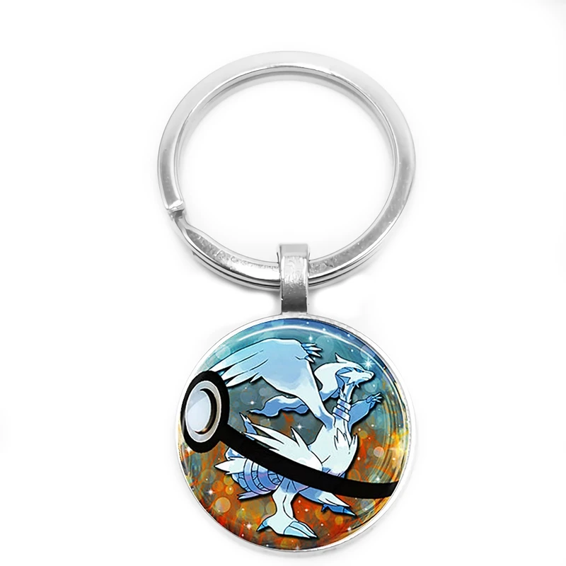 Pokemon Series Pet Elf Anime Glass Cabochon Keychain