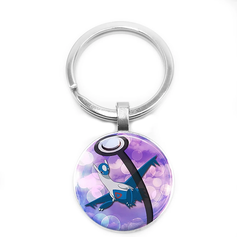 Pokemon Series Pet Elf Anime Glass Cabochon Keychain