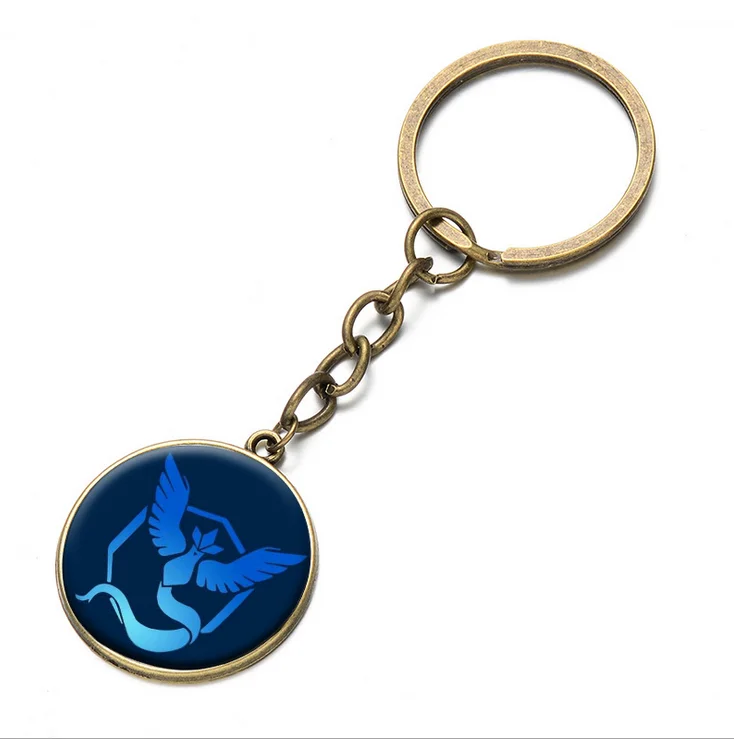 Pokemon Pikachu Anime Glass Art Keychain