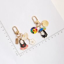 Anime Spirited Away Cartoon Gold Keychain Bag Pendent Anime Spirited Away Cartoon Gold Keychain Bag Pendent