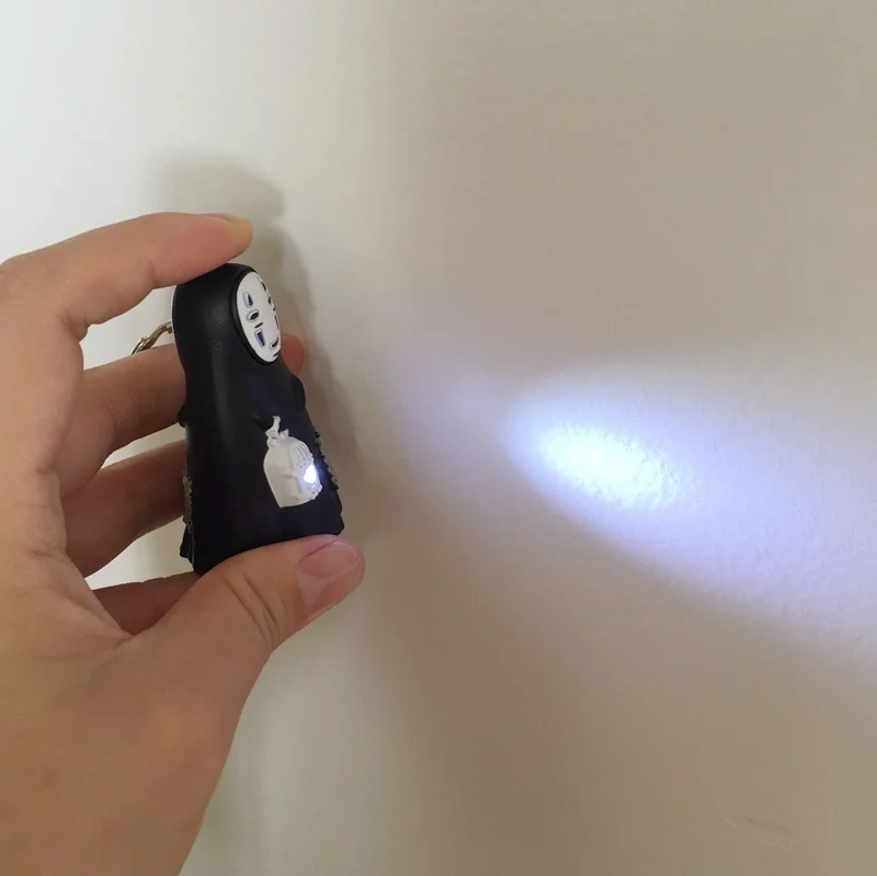 No Face Man Figure Cartoon Keychain With LED Light And Sound