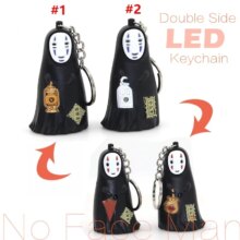 No Face Man Figure Cartoon Keychain With LED Light And Sound No Face Man Figure Cartoon Keychain With LED Light And Sound