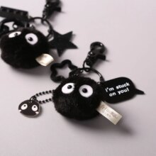 Hayao Miyazaki My Neighbor Totoro Black Charcoal Ball Wizard Keychain Hayao Miyazaki My Neighbor Totoro Black Charcoal Ball Wizard Keychain