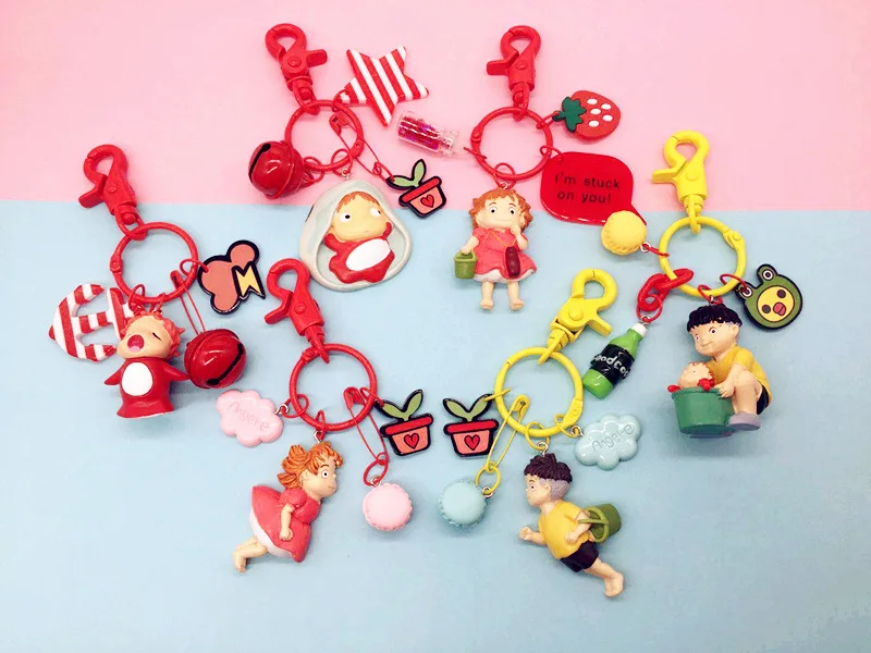 Ponyo Movie Character Doll Keychain Pendant