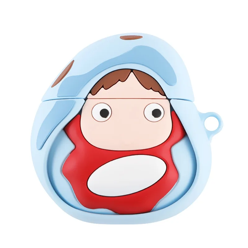 Ponyo Doll Keychain Silicone For Apple Wireless Airpods Case Ponyo Doll Keychain Silicone For Apple Wireless Airpods Case