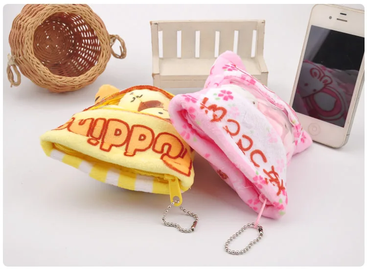 Kawaii Pudding Dog Rabbit Animal Stuffed Keychain Pendant