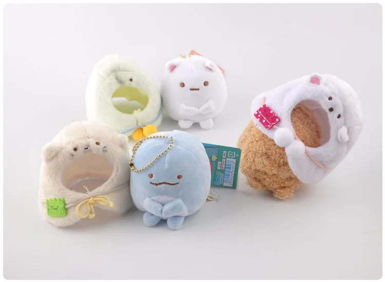 Kawaii Sumikko Gurashi Cloak Stuffed Toy Keychain