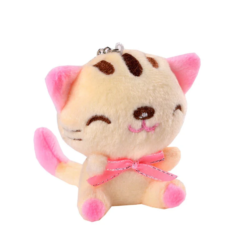 Kawaii Stuffed Sitting Cat Toy Keychain For Children