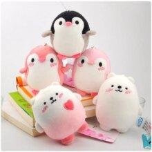Anime Penguin & Bear Cartoon Plush Doll Keychain Anime Penguin & Bear Cartoon Plush Doll Keychain