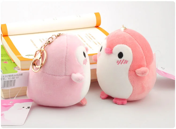 Anime Penguin & Bear Cartoon Plush Doll Keychain