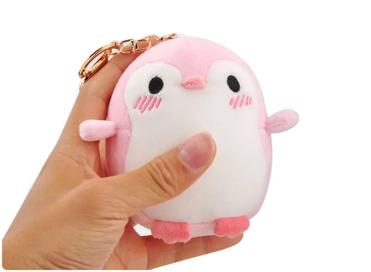 Anime Penguin & Bear Cartoon Plush Doll Keychain