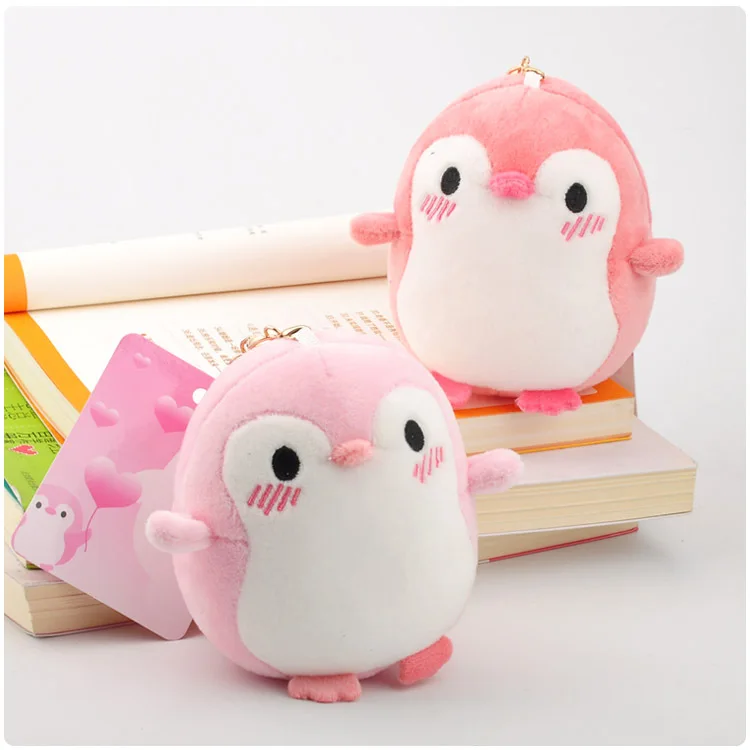 Anime Penguin & Bear Cartoon Plush Doll Keychain