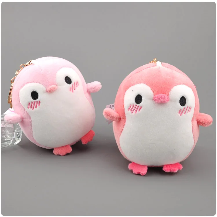 Anime Penguin & Bear Cartoon Plush Doll Keychain