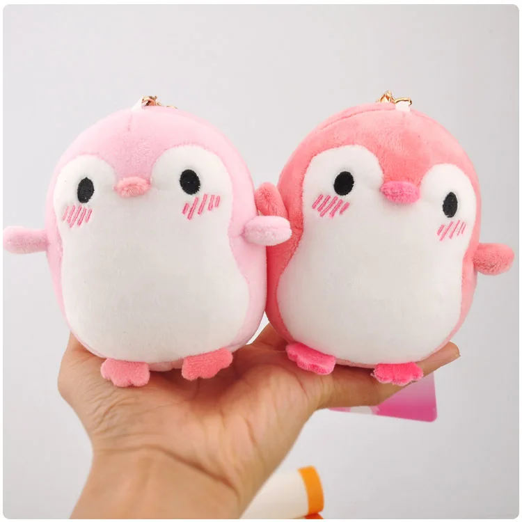Anime Penguin & Bear Cartoon Plush Doll Keychain