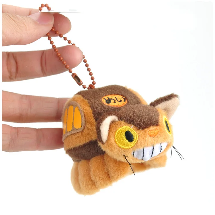 Anime My Neighbor Totoro Bus Soft Stuffed Keychain Pendant