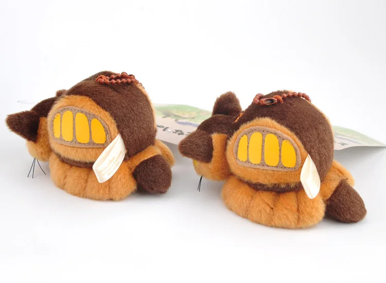 Anime My Neighbor Totoro Bus Soft Stuffed Keychain Pendant