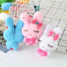 Mini Rabbit Cartoon Soft Plush Doll Keychain Mini Rabbit Cartoon Soft Plush Doll Keychain