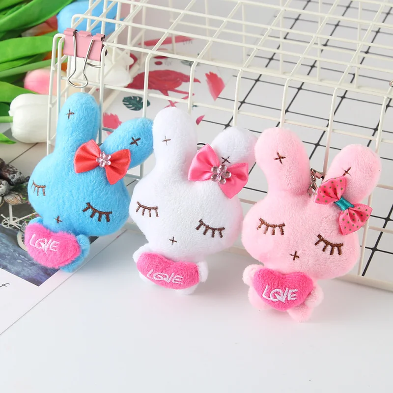 Mini Rabbit Cartoon Soft Plush Doll Keychain