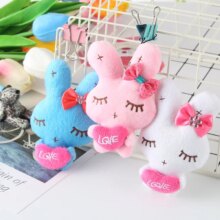 Mini Rabbit Cartoon Soft Plush Doll Keychain Mini Rabbit Cartoon Soft Plush Doll Keychain