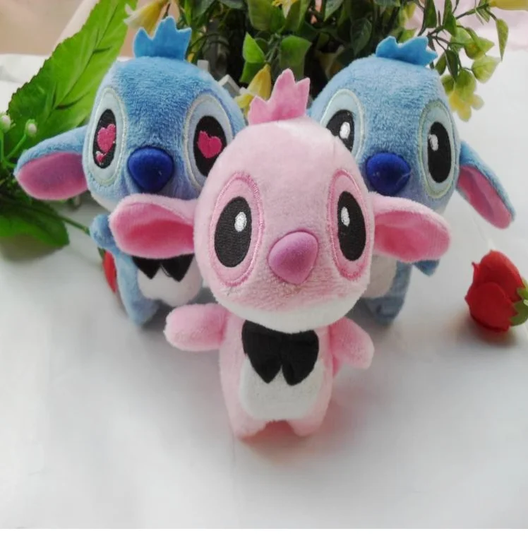 Lilo Stitch Cartoon Doll Stuffed Keychain