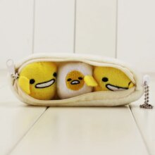 Gudetama Egg Cartoon Pea Pod Keychain With 3 Different Dolls Gudetama Egg Cartoon Pea Pod Keychain With 3 Different Dolls