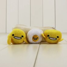 Gudetama Egg Cartoon Pea Pod Keychain With 3 Different Dolls Gudetama Egg Cartoon Pea Pod Keychain With 3 Different Dolls