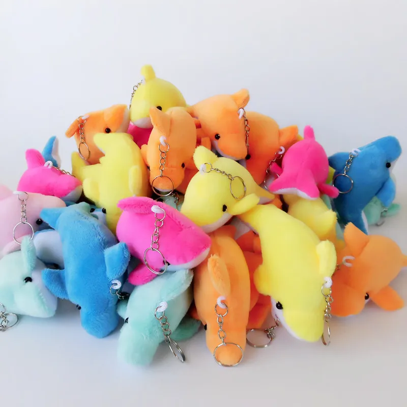 Dolphin Cartoon Stuffed Toys Keychains