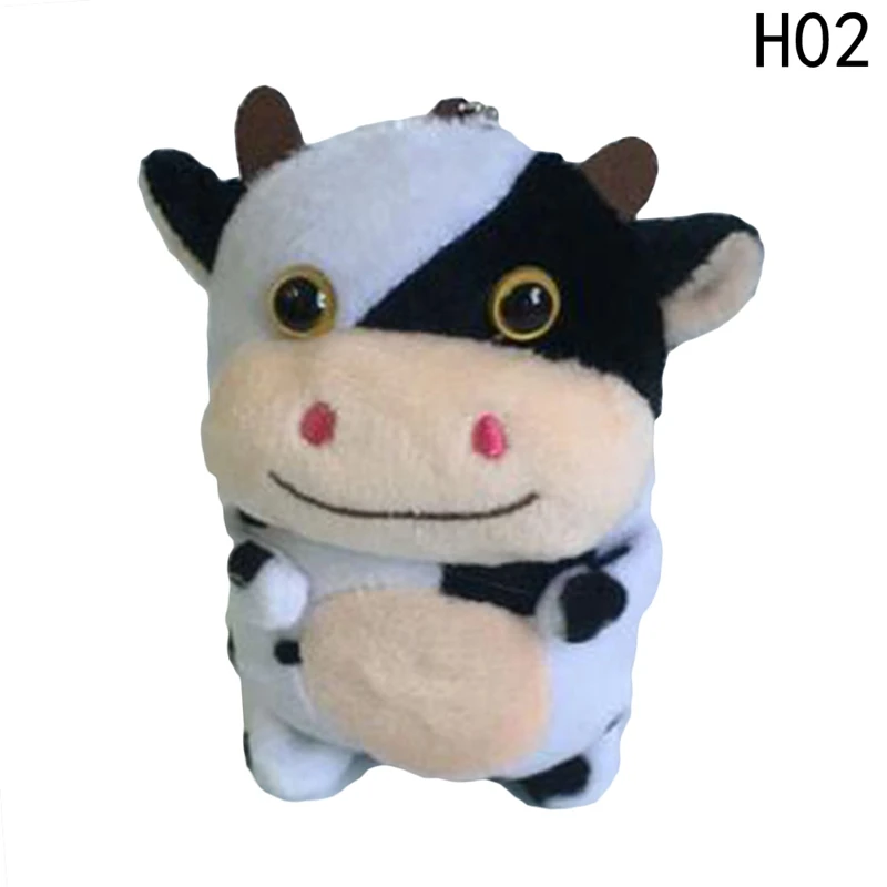 Cartoon Animals Plush Stuffed Koala/Mini Dinosaur And Cow Doll Keychain