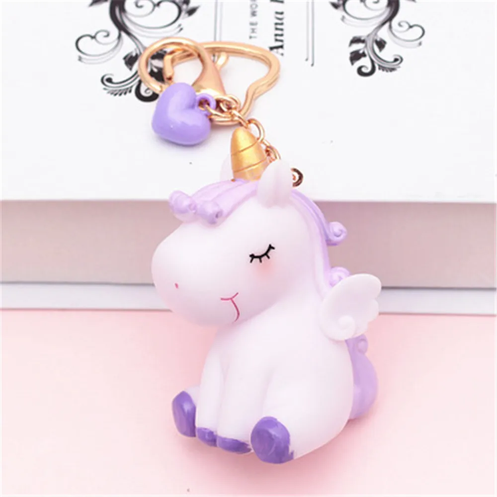 Colorful Unicorn Cartoon Plush Pendant Doll