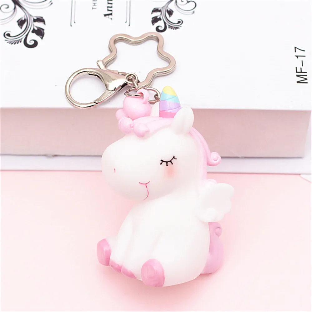 Colorful Unicorn Cartoon Plush Pendant Doll