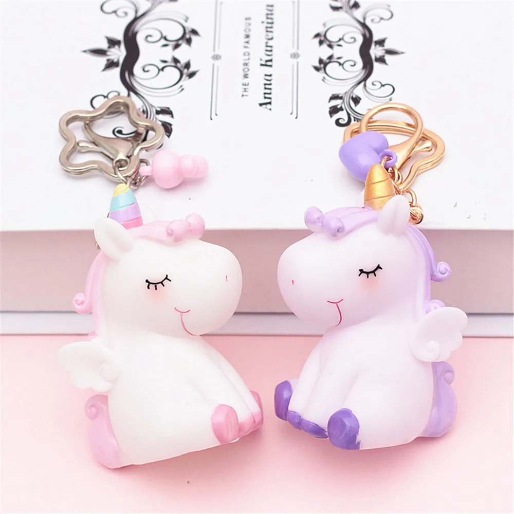 Colorful Unicorn Cartoon Plush Pendant Doll