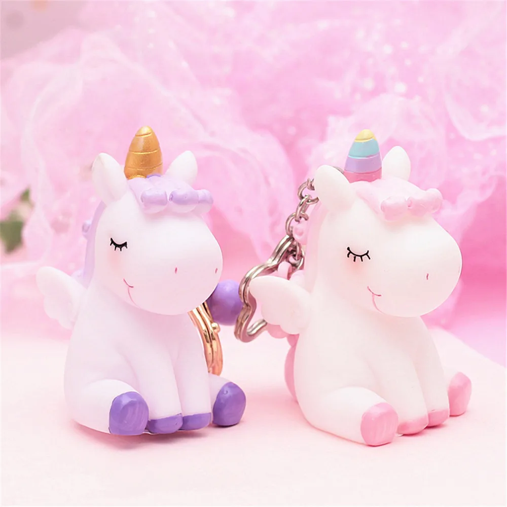Colorful Unicorn Cartoon Plush Pendant Doll