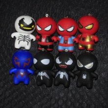 Superheros Red Spiderman And Black Spiderman Cartoon Toys Keychain Superheros Red Spiderman And Black Spiderman Cartoon Toys Keychain