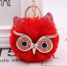 Kawaii Owl Sequin Ear Fur Keychain Kawaii Owl Sequin Ear Fur Keychain