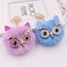 Kawaii Owl Sequin Ear Fur Keychain Kawaii Owl Sequin Ear Fur Keychain